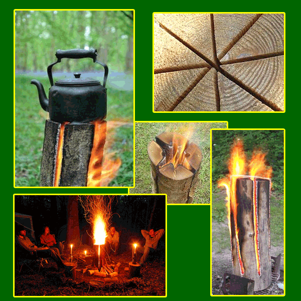 Private Camping Swedish Log Candle